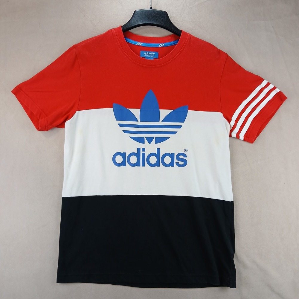 Adidas Medium Mens T Shirt Trefoil FLAWS 20x27 **Fits A Small **